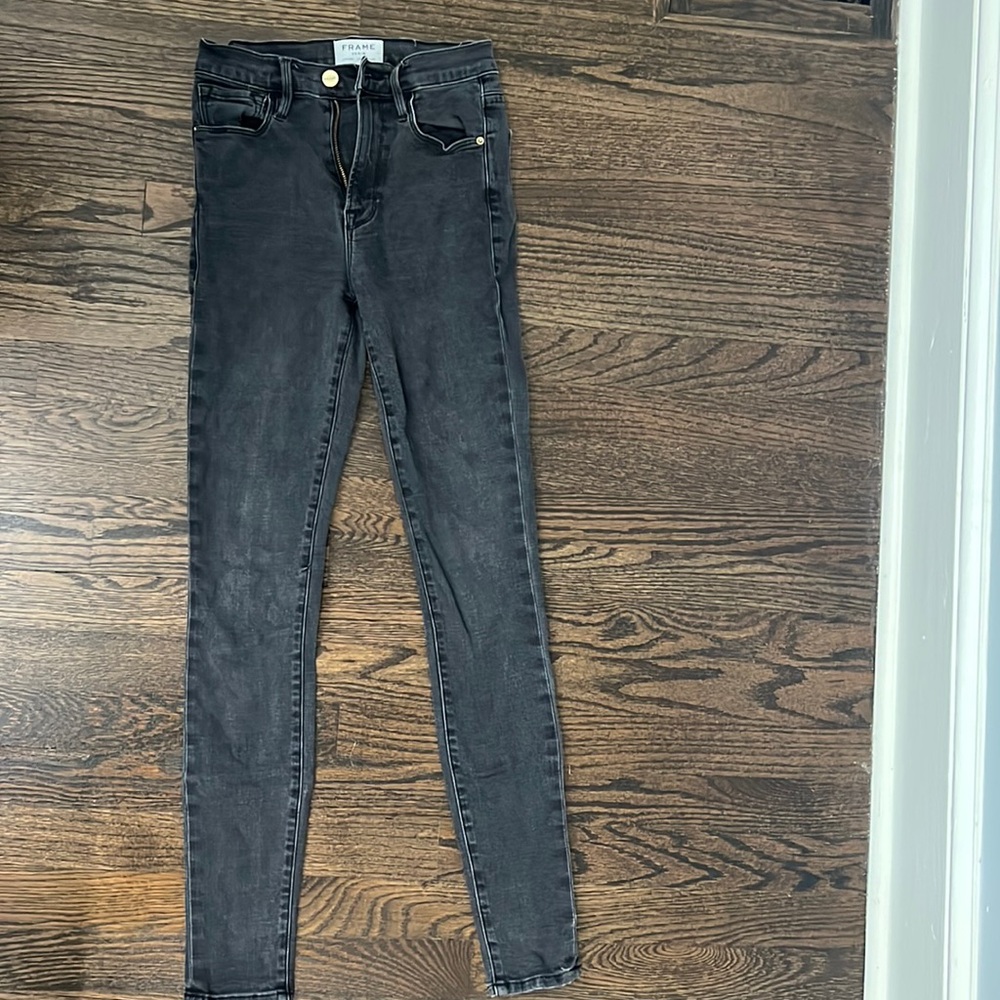 FRAME high rise skinny jeans